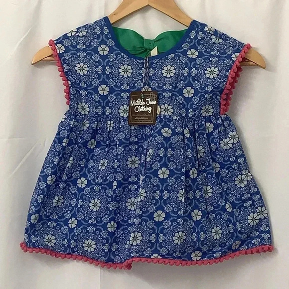 Girls Matilda Jane Simply Symmetry Tunic Size 4 Blue/White/Pink NEW WITH TAGS - Picture 2 of 10